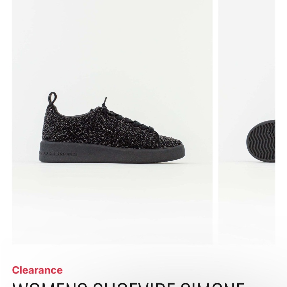 Black Shimmer Low-Top Sneakers